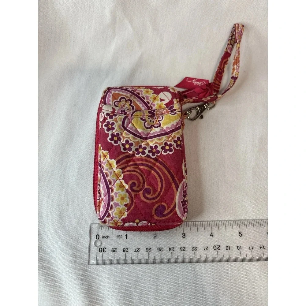 Vera Bradley Raspberry Fizz Pattern ID Pocket Wristlet